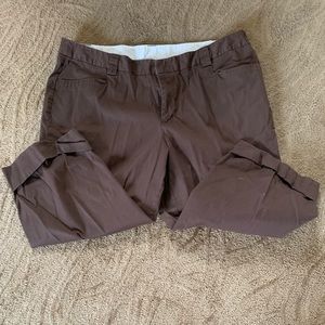 Brown Venezia cuffed capris